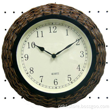 12&quot; Rattan Effect Clock